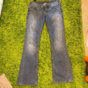 Silver jeans, low rise flare, size 2